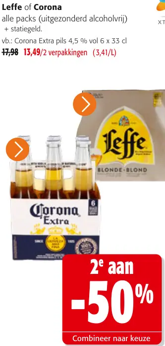 Promotie: Alle packs (uitgezonderd alcoholvrij)