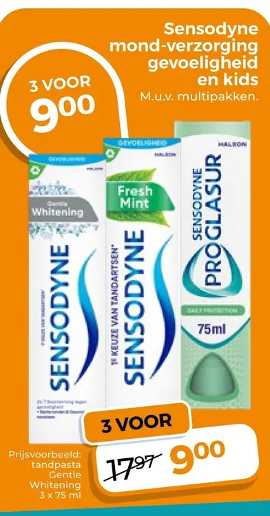 Aanbieding: Sensodyne mond-verzorging gevoeligheid en kids