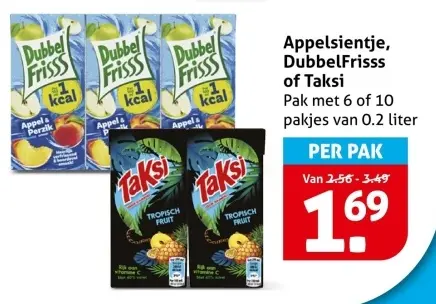 Aanbieding: Appelsientje, DubbelFrisss of Taksi