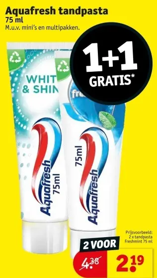 Promotie: Aquafresh tandpasta