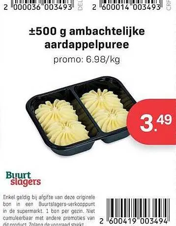 Promotie: ambachtelijke aardappelpuree