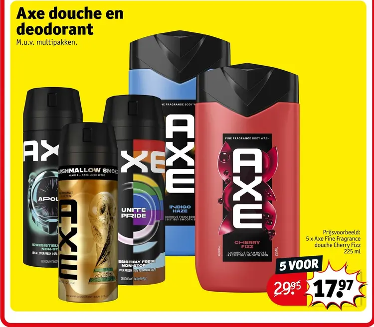 Promotie: Axe douche en deodorant