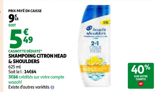 Offre: Shampoing citron