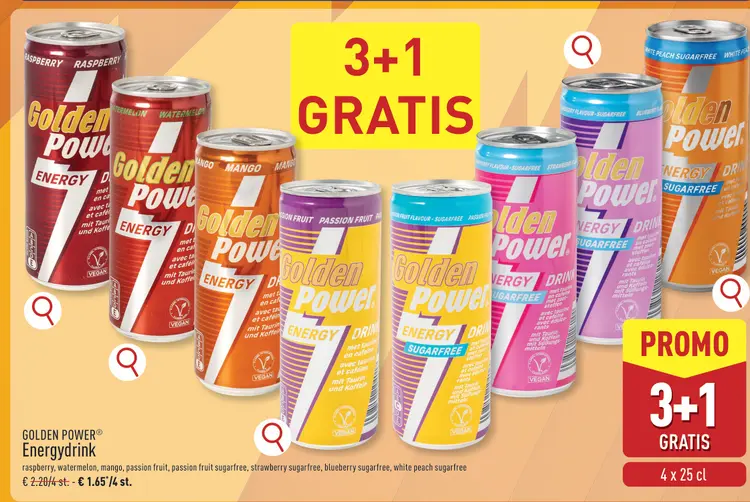 Promotie: GOLDEN POWER® Energydrink