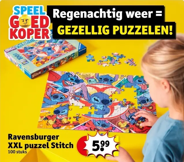 Aanbieding: XXL puzzel Stitch