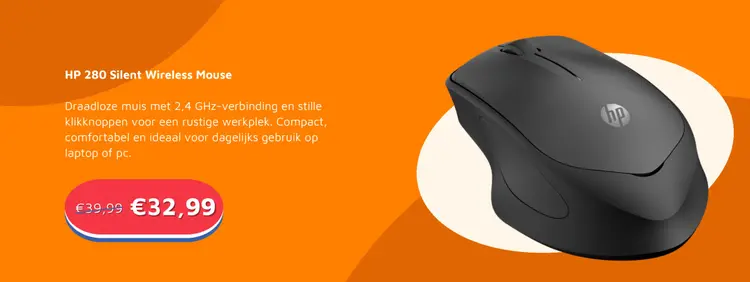 Aanbieding: HP 280 Silent Wireless Mouse