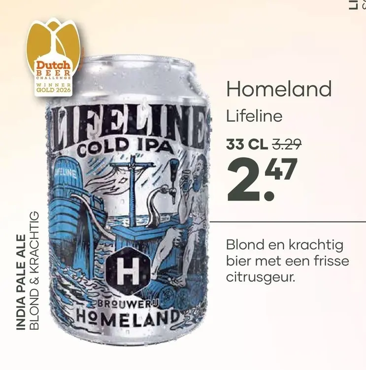 Aanbieding: Homeland Lifeline Cold IPA