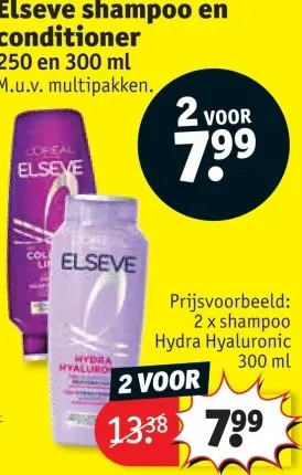 Promotie: Elseve shampoo en conditioner