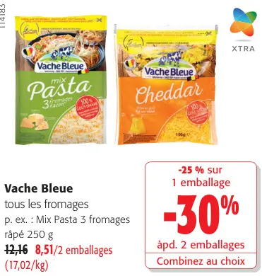 Offre: Vache Bleue tous les fromages