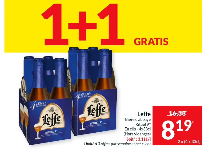 Offre: Biere d'abbaye Rituel 9°