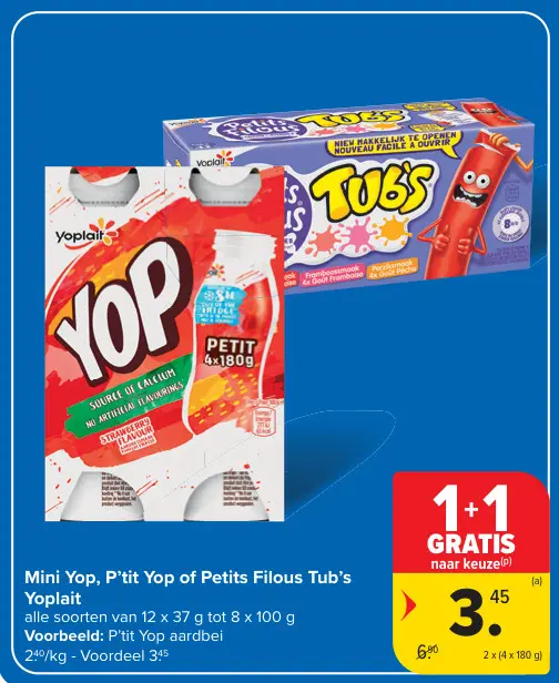 Promotie: Mini Yop, P'tit Yop of Petits Filous Tub's