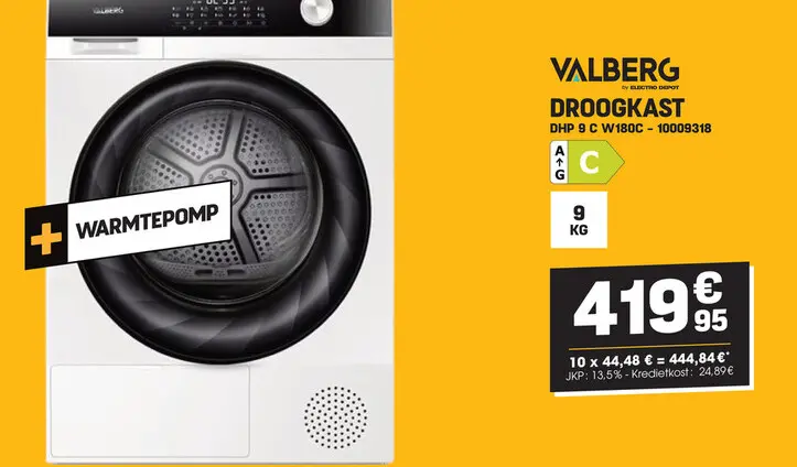 Promotie: Droogkast dhp 9 c w180c