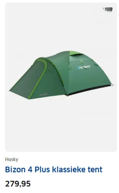 Aanbieding: Bizon 4 Plus klassieke tent