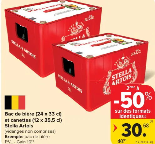 Offre: Bac de bière et canettes
