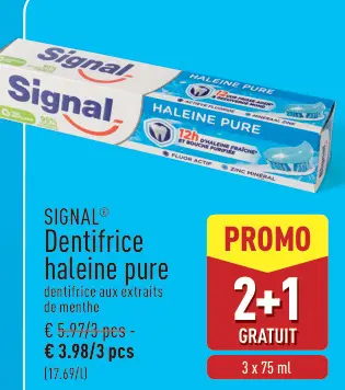 Offre: Dentifrice haleine pure