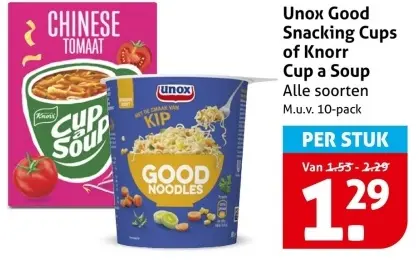 Aanbieding: Good Snacking Cups or Knorr Cup a Soup