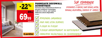 Offre: PANNEAUX DECOWALL ACOUSTIQUE