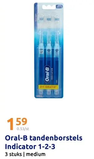Promotie: tandenborstels Indicator 1-2-3