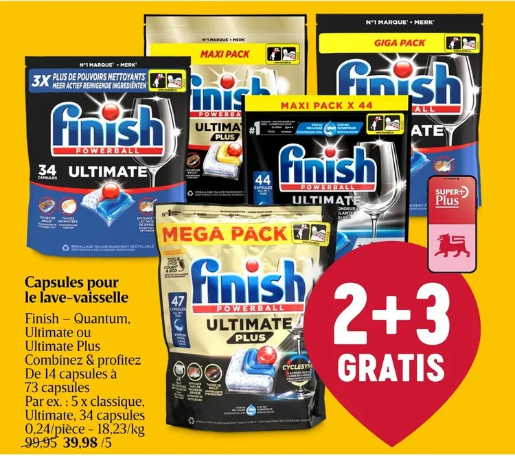 Offre: Capsules pour le lave-vaisselle