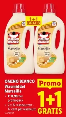Promotie: OMINO BIANCO Wasmiddel Marseille