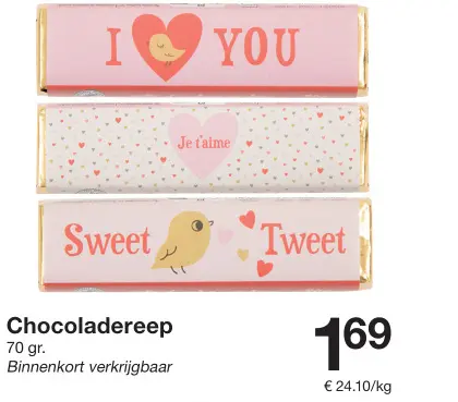 Promotie: Chocoladereep
