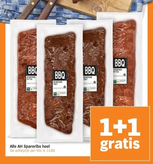 Aanbieding: Alle AH Spareribs heel