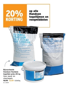 Aanbieding: Handson flexibele tegellijm grijs