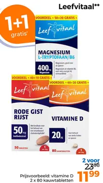 Aanbieding: Magnesium l-tryptofaan/b6, rode gist rijst, vitamine D