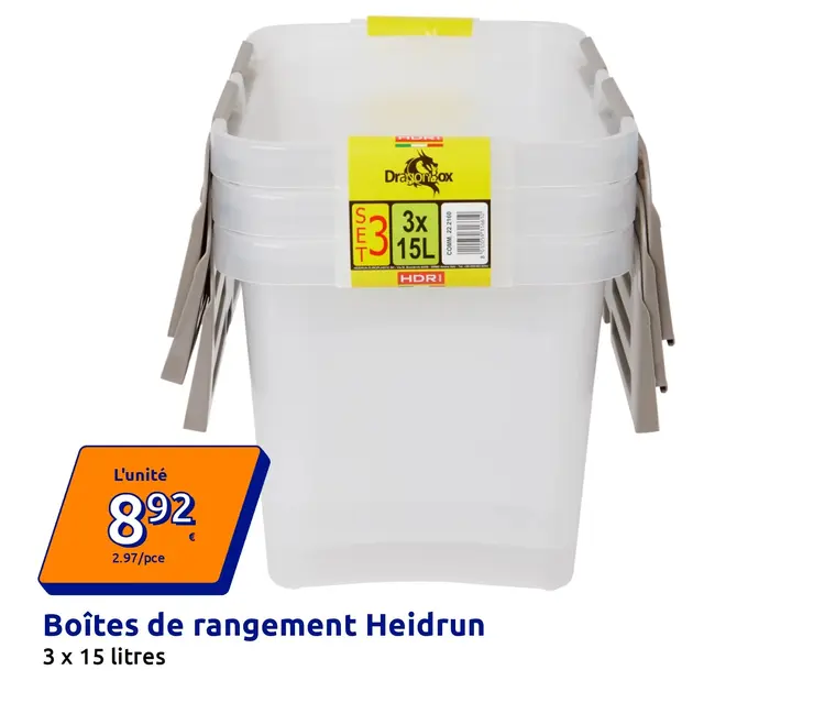 Offre: Boîtes de rangement Heidrun