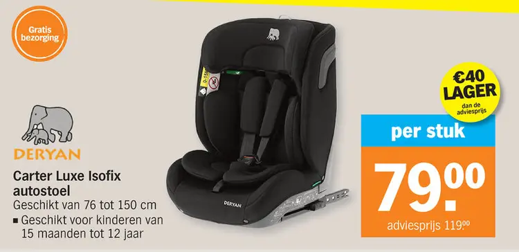 Promotie: Carter Luxe Isofix autostoel