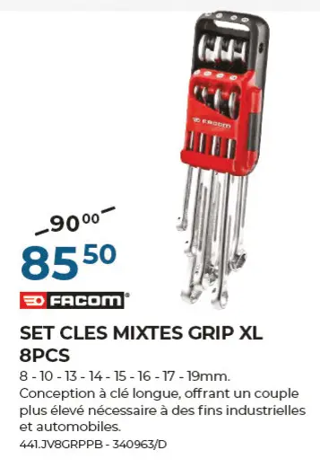 Offre: Set cles mixtes grip xl