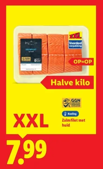 Aanbieding: Zalmfilet met huid