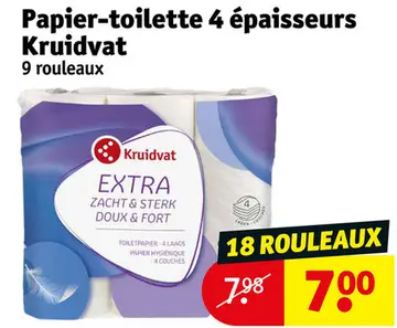 Offre: Papier-toilette 4 épaisseurs