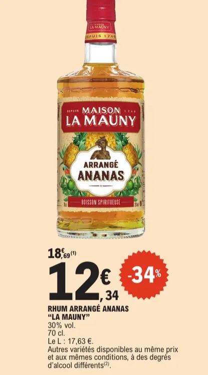 Offre: Rhum arrangé ananas