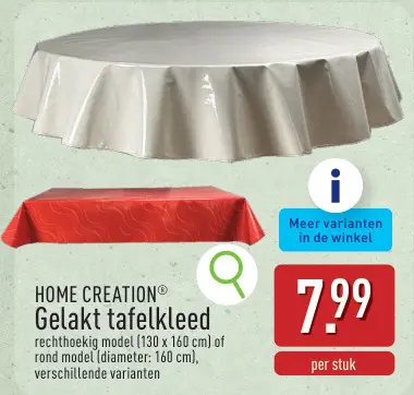 Promotie: Gelakt tafelkleed