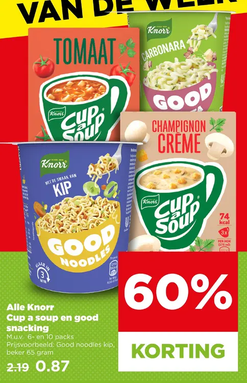 Aanbieding: Knorr Cup a soup en good snacking