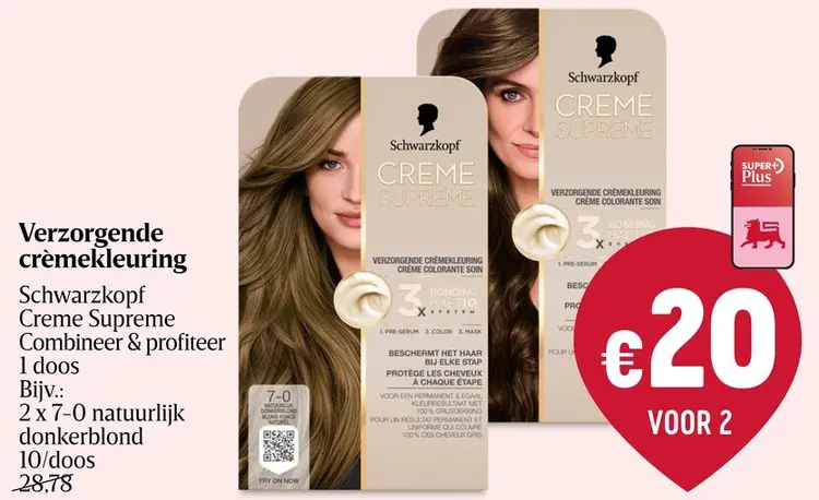 Promotie: Verzorgende crèmekleuring