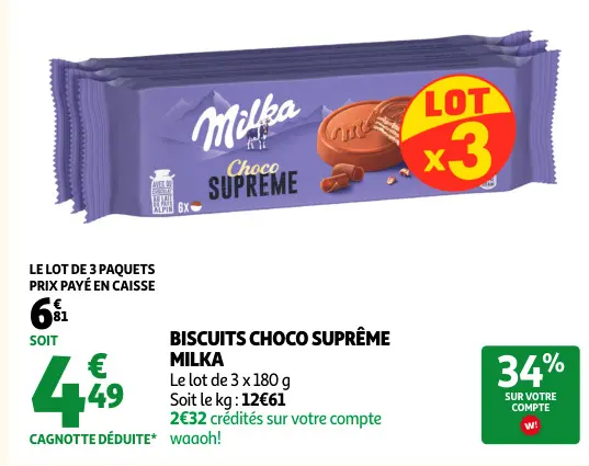 Offre: Biscuits choco suprême