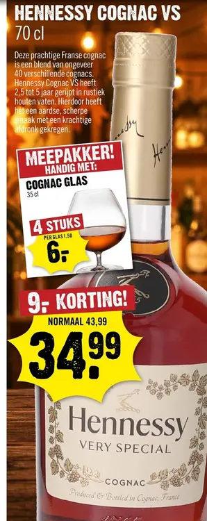 Aanbieding: Hennessy VS Cognac 70 cl