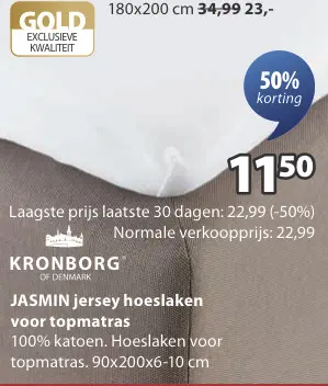 Aanbieding: JASMIN jersey hoeslaken