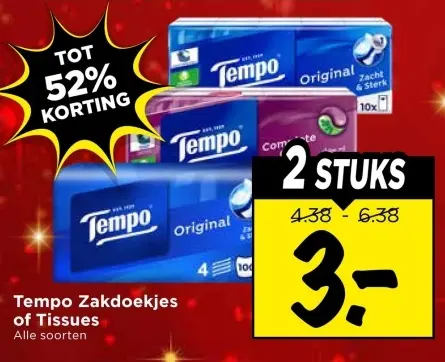 Aanbieding: Zakdoekjes of Tissues