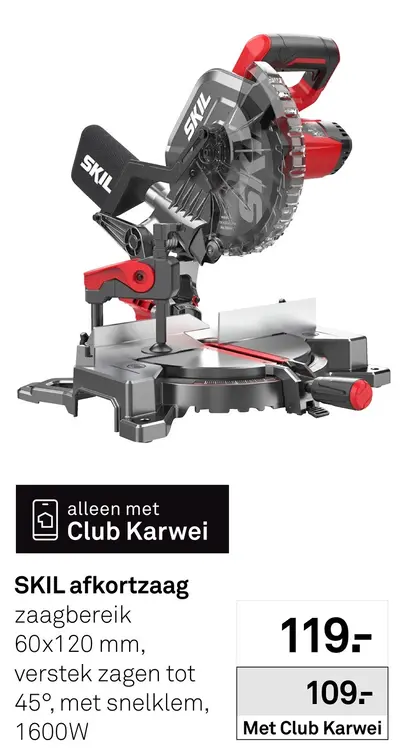 Aanbieding: Afkortzaag verstekzaag 216 mm