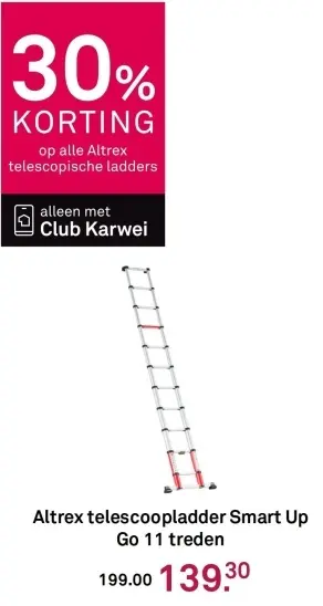 Aanbieding: Telescoopladder Smart Up Go 11 treden