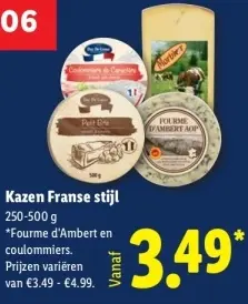 Aanbieding: Kazen Franse stijl