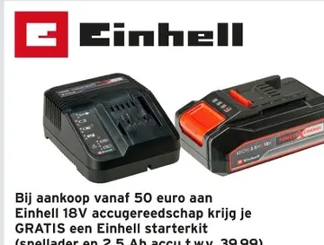 Aanbieding: Einhell 18V accugereedschap
