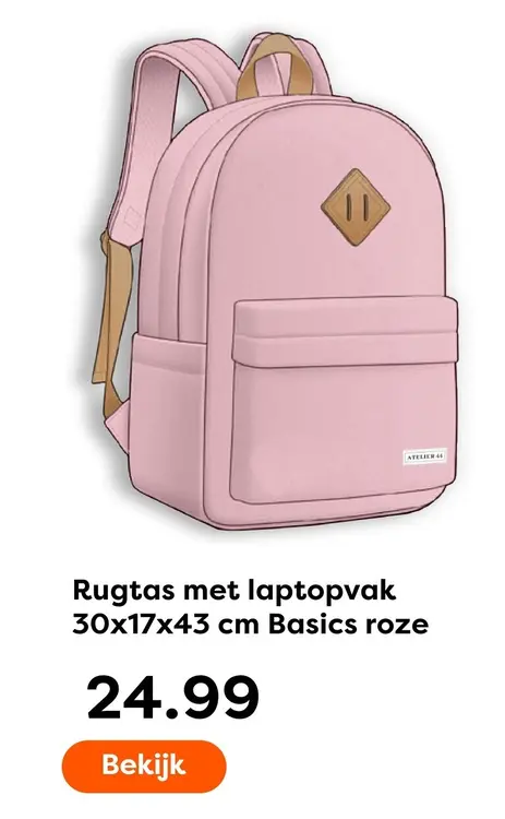 Aanbieding: Rugtas met laptopvak