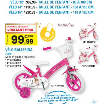 Offre: VÉLO BALLERINA