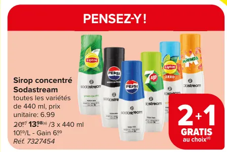 Offre: Sirop concentré Sodastream