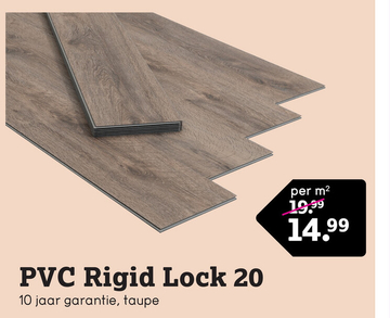 Aanbieding: PVC vloer Rigid Lock 20 - Lumber Taupe