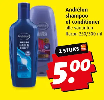 Aanbieding: Andrélon shampoo of conditioner